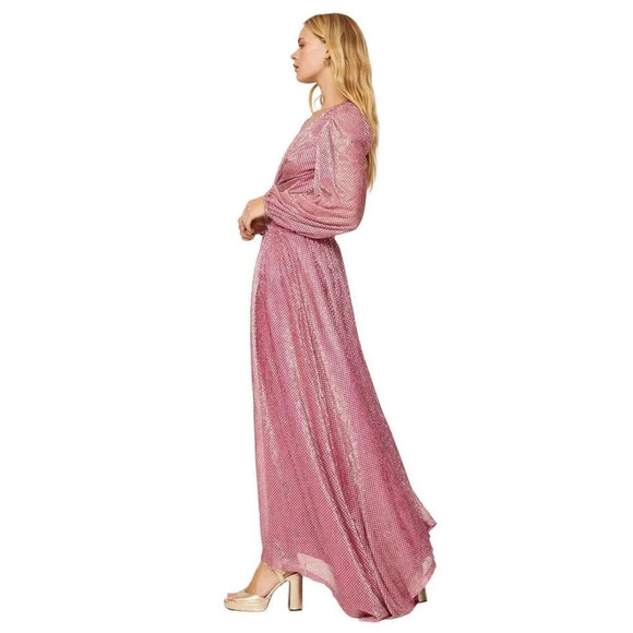 Ramy Brook Lebron Metallic Cutout Gown in Pink Womens Long dress Maxi - Picture 4 of 16